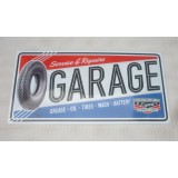 RETRO MOTO CEDULE DO DÍLNY (ALU) - GARAGE (25X50CM)
